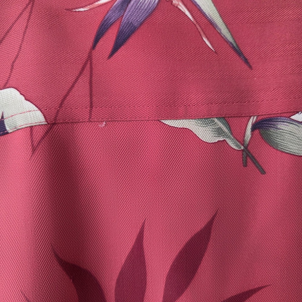 Tommy Bahama Womens Silk Bird of Paradise Floral Shirt Coral Pink S Short Sleeve - Picture 7 of 7